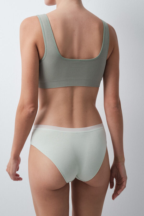 Women'secret Pack 7 bragas anchas algod&oacute;n lisas branco