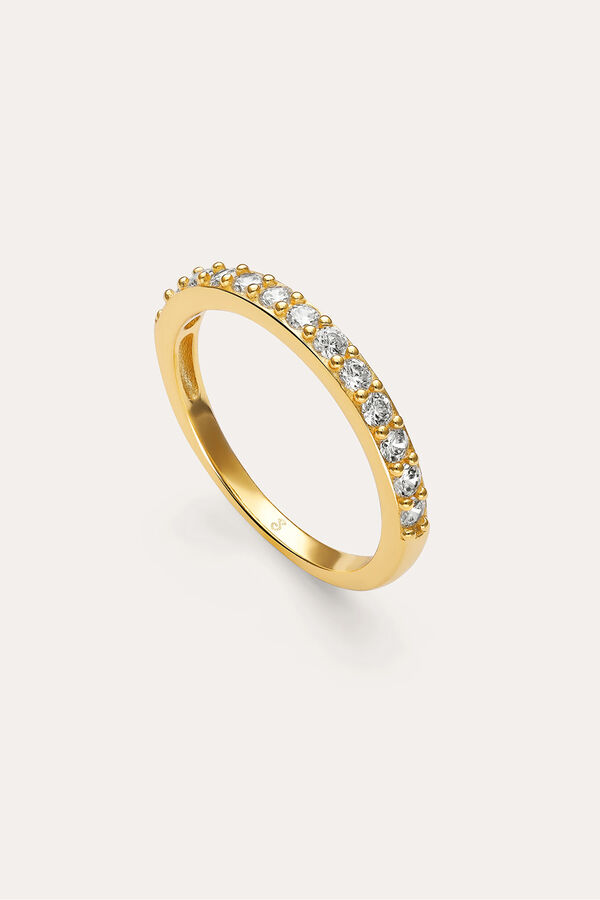 Singularu Srebrni prsten s 18-karatnom pozlatom Shine Žuta