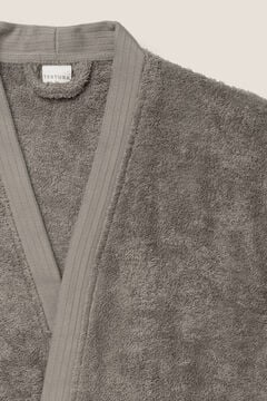 Womensecret Bamboo cotton towelling bathrobe grey