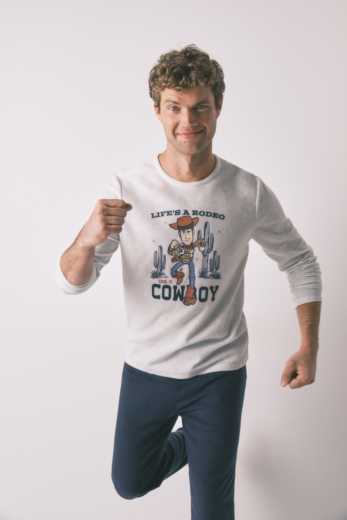 Women'secret Men's long fleece long pyjamas "Woody cowboy"