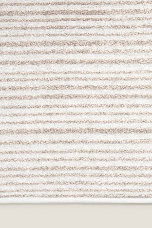 Textura Gepr&auml;gtes, Streifen Frotteehandtuch Grau
