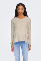 Only Maternity Jersey de punto premam&aacute; con cuello V y hombros ca&iacute;dos gris