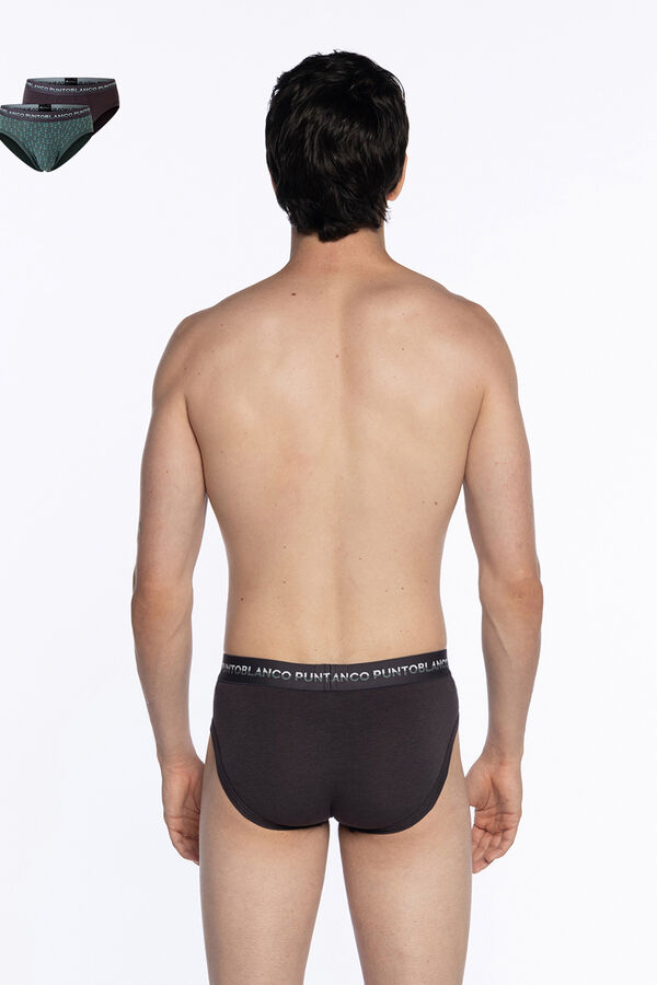 Punto Blanco Pack 2 slips de bamb&uacute; y algod&oacute;n, Treetop estampado