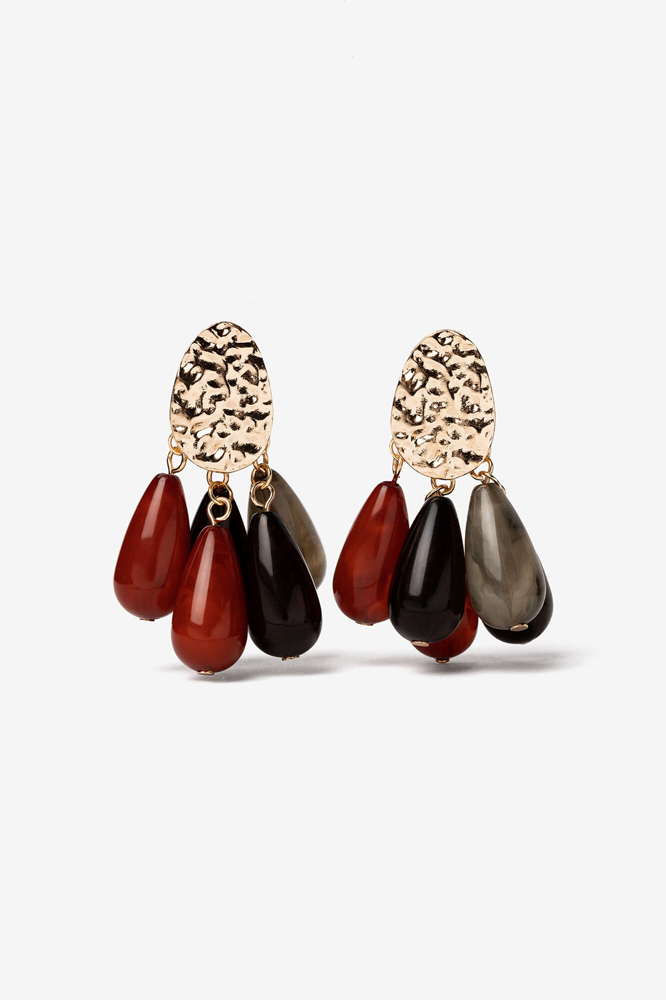 Vilanova Pendientes Martillados con Colgantes