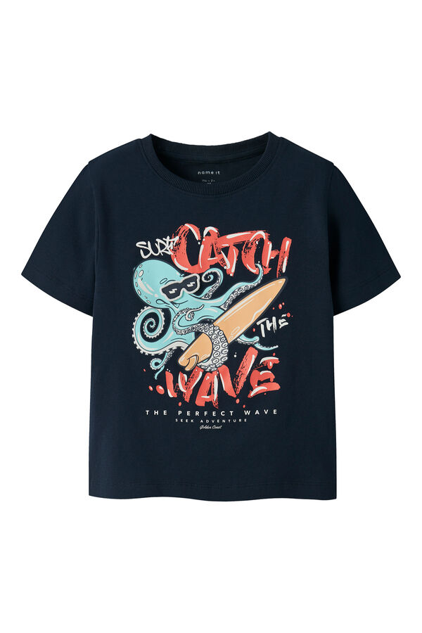 Name it 3D boys' T-shirt blue