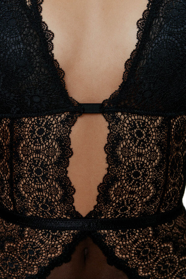 Black Limba Body encaje triangular Sikkim Black negro