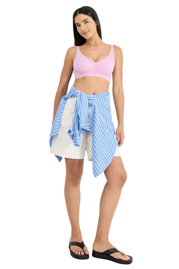 Sloggi Sujetador encaje invisible relleno sin aro rosa