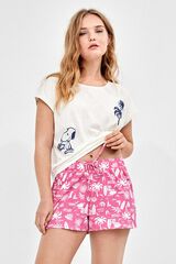 Gisela Printed sleeveless Snoopy pyjamas brown