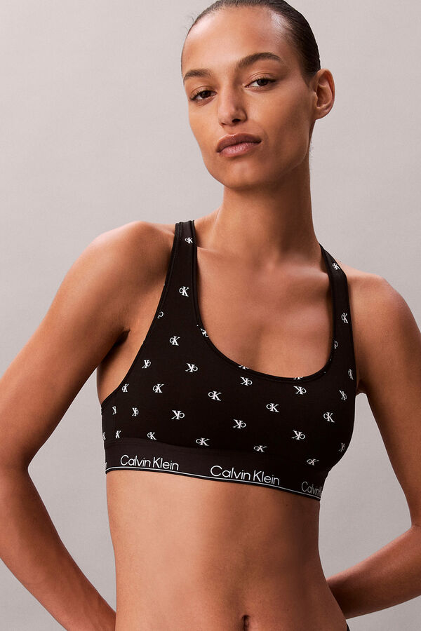 Calvin Klein Soutien bralette logo cinzento