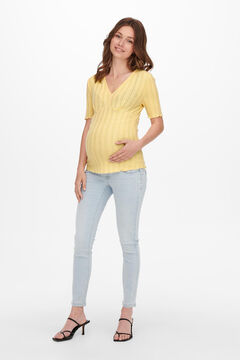 Womensecret Top cuello pico maternity amarillo