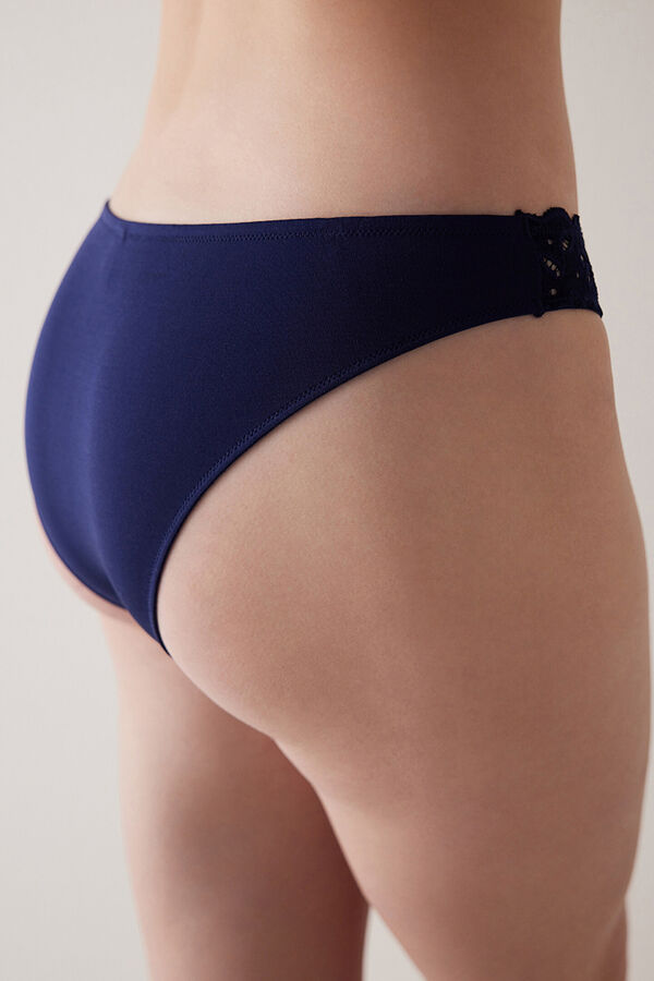 Womensecret Navy Blue Slip Panties blue