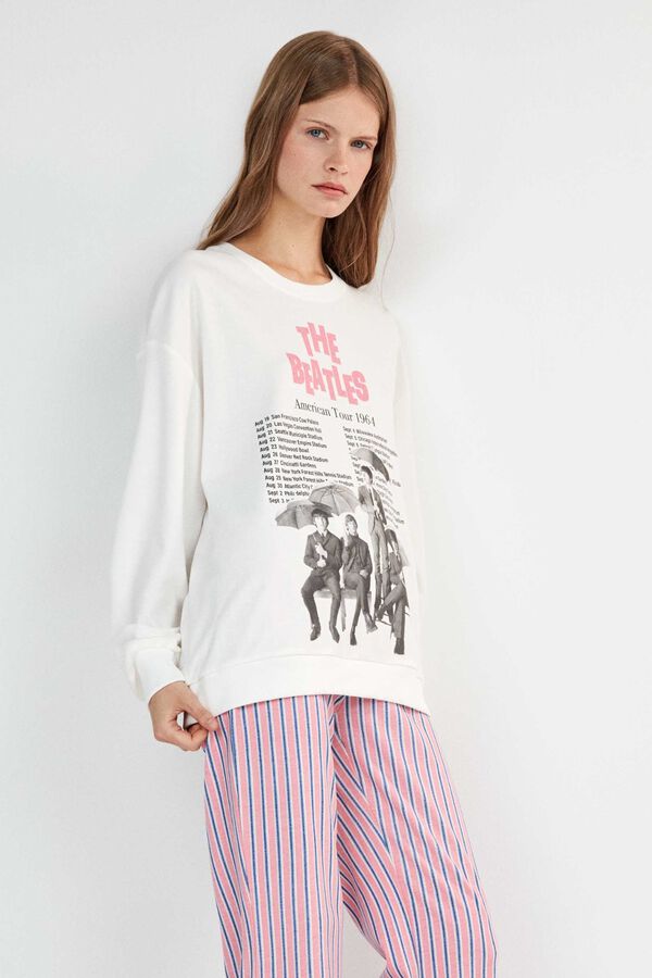 Gisela The Beatles print pyjamas brown