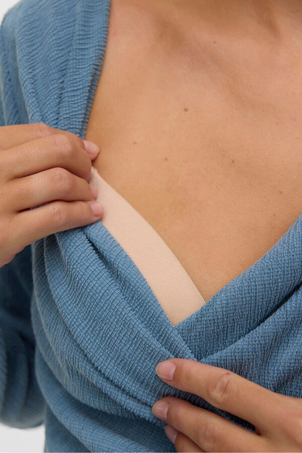 Mamalicious Top de maternity e amamenta&ccedil;&atilde;o de manga comprida  azul