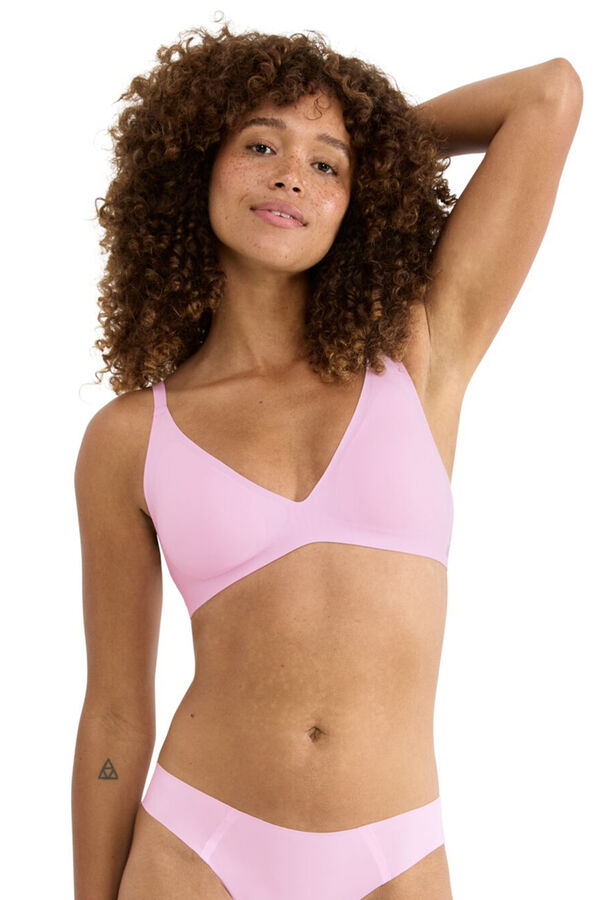 Sloggi Sujetador push up sin aro alta sujeci&oacute;n rosa