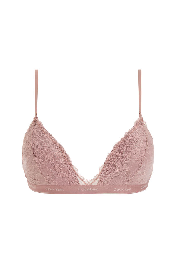 Calvin Klein Sujetador triangular logo CK rosa