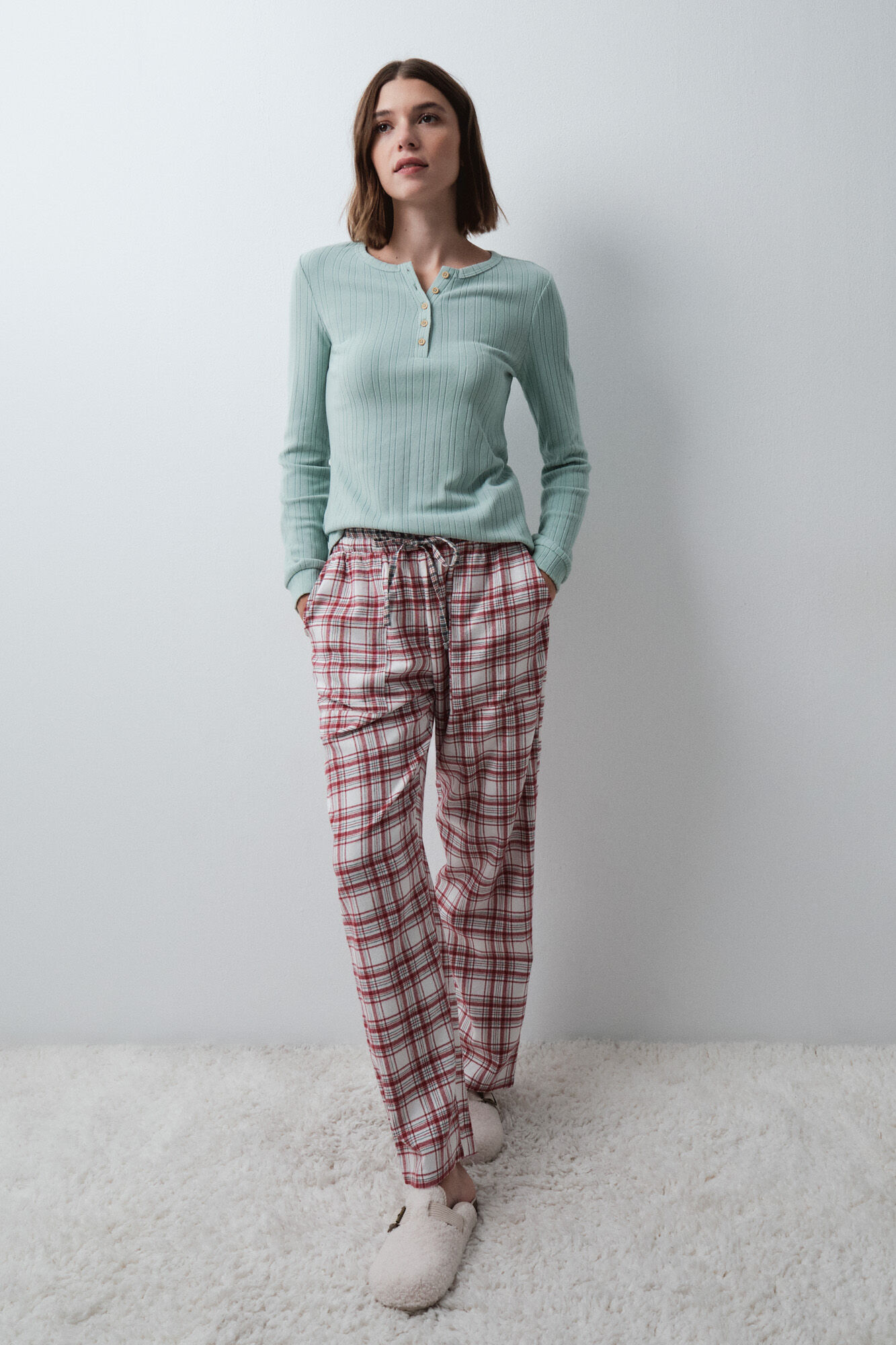 Women'secret Red plaid pyjamas trousers
