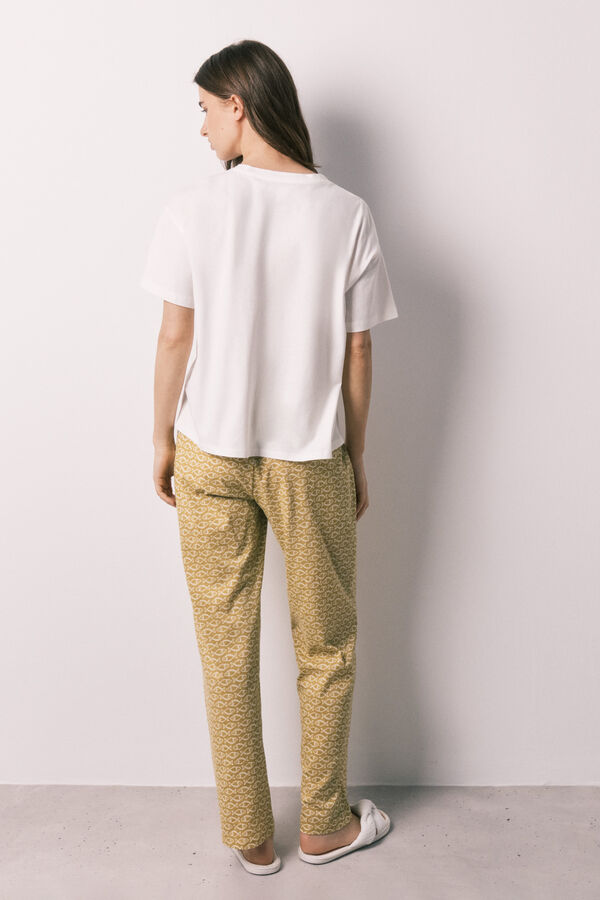 Women'secret Pyjama long en coton Santorini beige