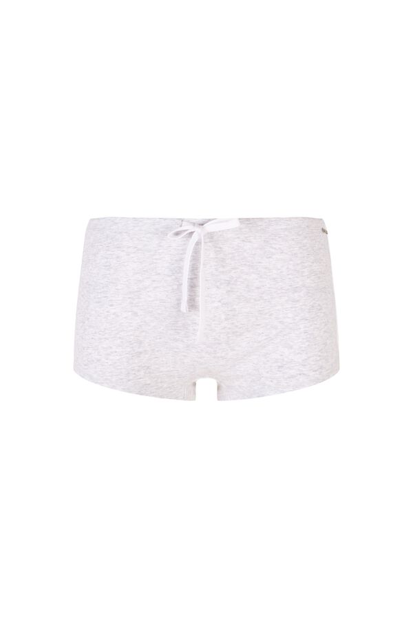 HI&BYE Grey cotton melange mini short grey