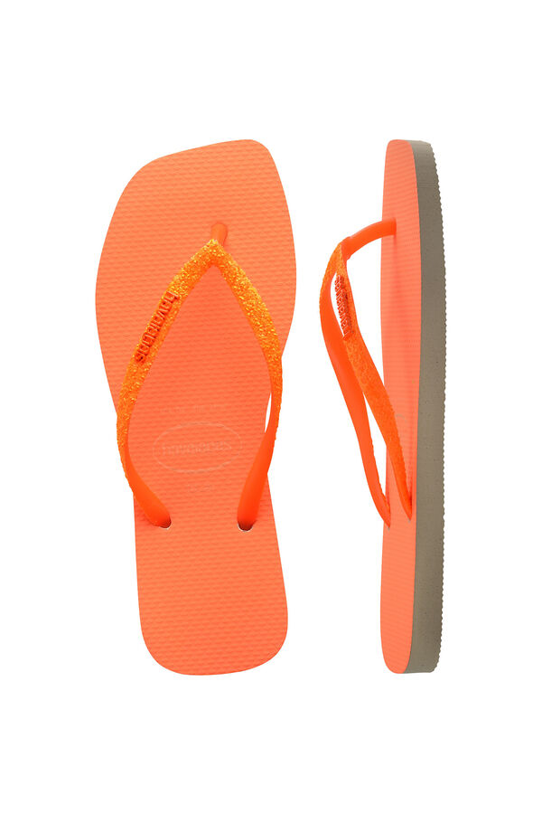 Womensecret Chinelos Havaianas Square Glitter Neon vermelho