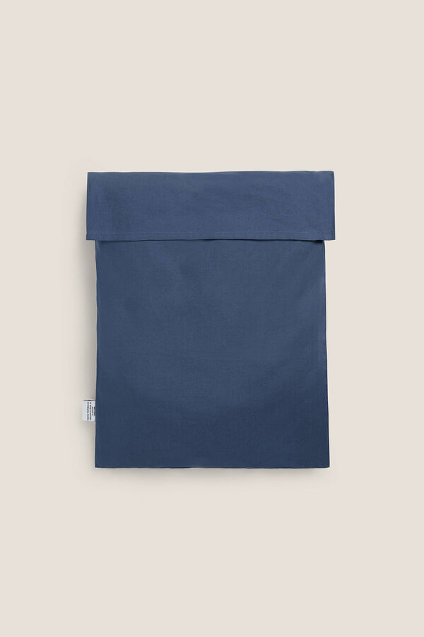 Womensecret Spannbetttuch Bio-Baumwolle. Bett 180-200 cm. Blau