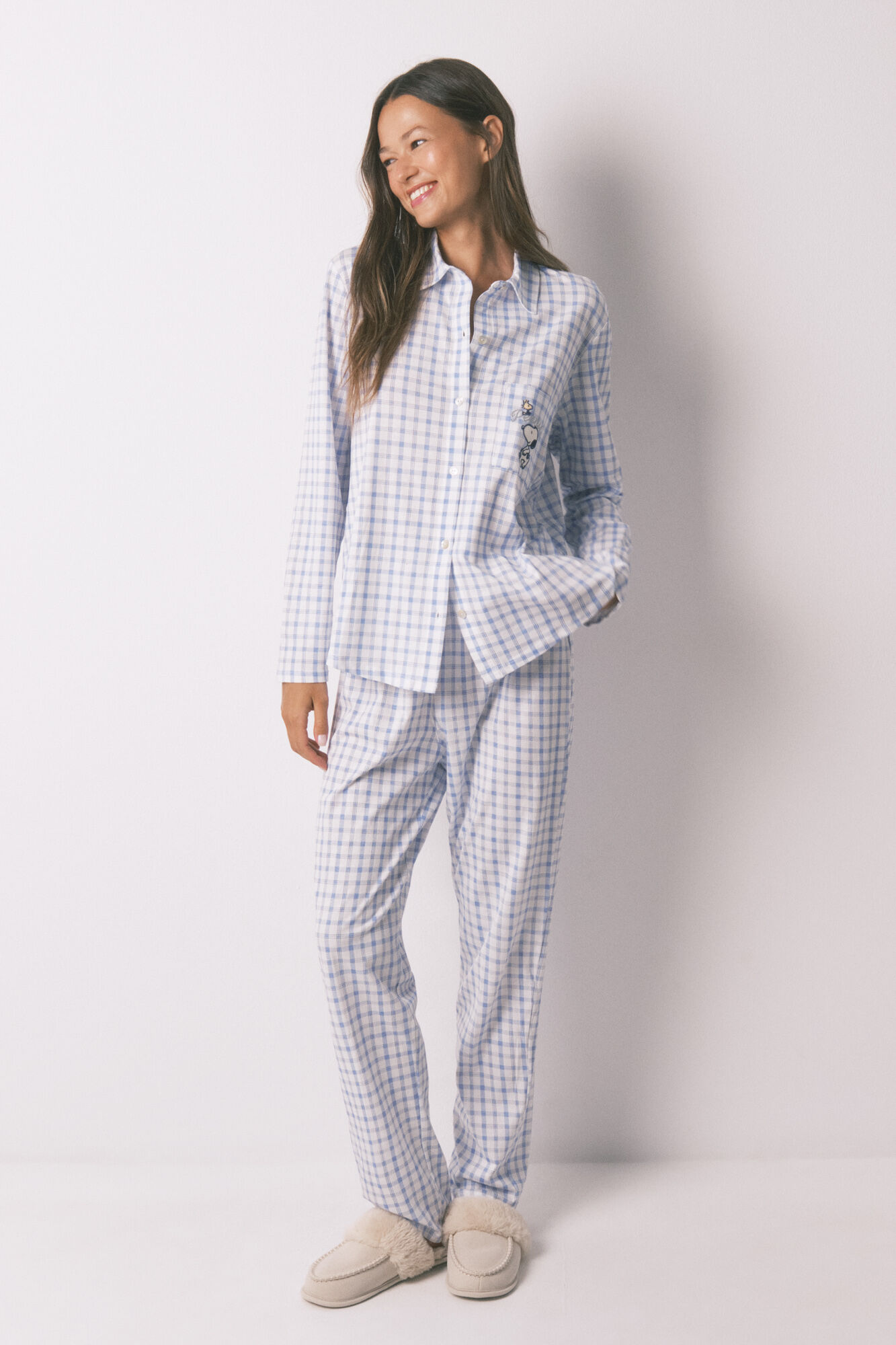 Women'secret Blue Snoopy cotton classic pyjamas 