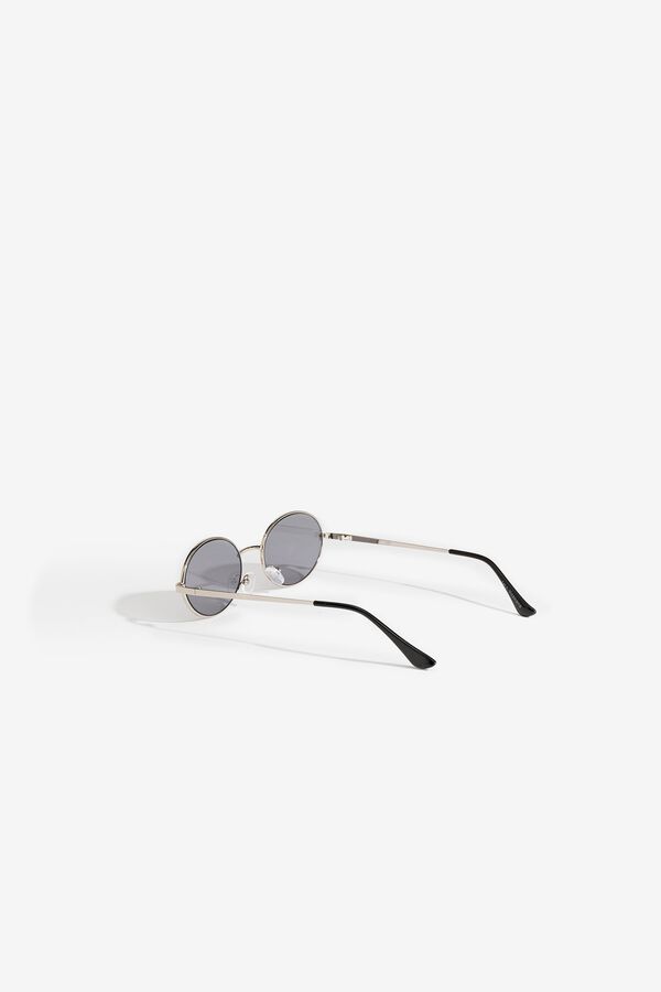 Vilanova Runde Metall-Sonnenbrille Grau