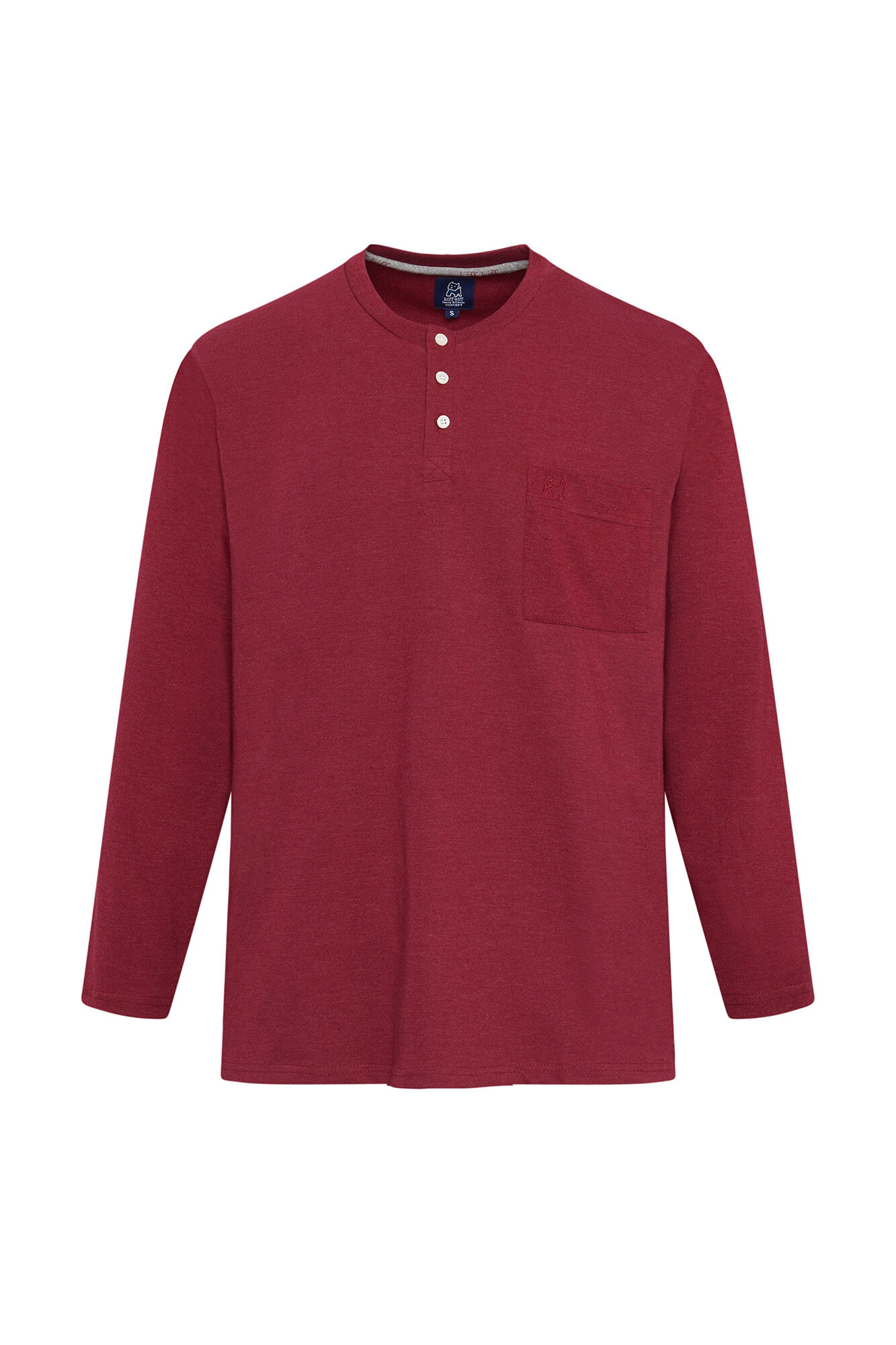 Kiff-Kiff Camiseta manga larga granate