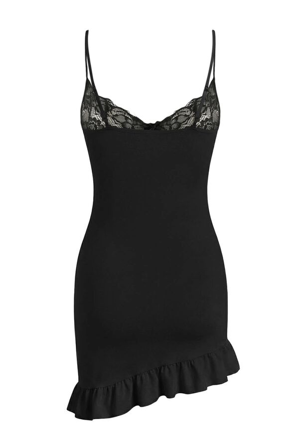 Trendyol Babydoll poli&eacute;ster corte recto negro