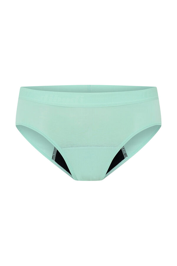 Modibodi Braga Menstrual Adolescente Boyleg Algod&oacute;n Org&aacute;nico  Flujo Abundante Green verde