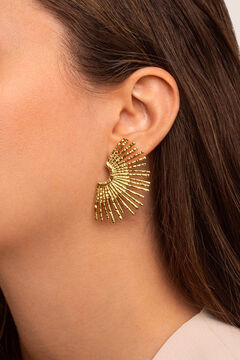 Womensecret Gold-plated steel Sunbeam earrings imprimé