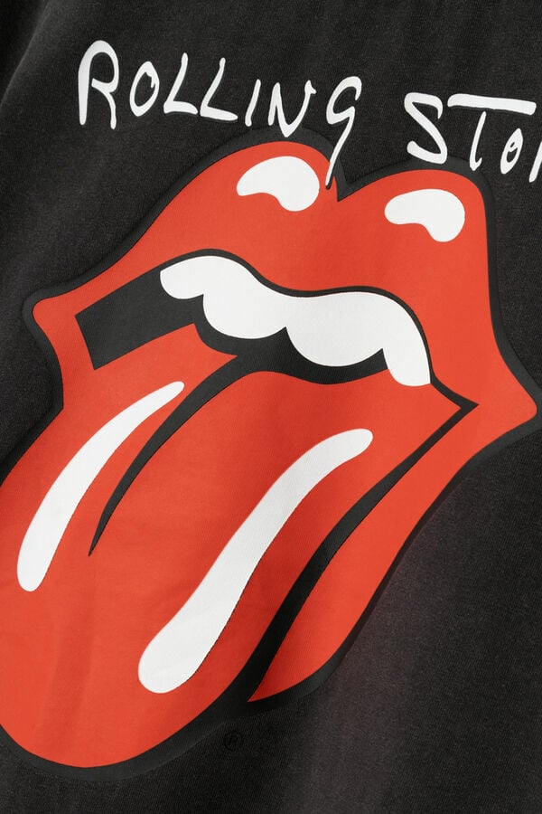Womensecret Camiseta de manga corta de Rolling Stones negro