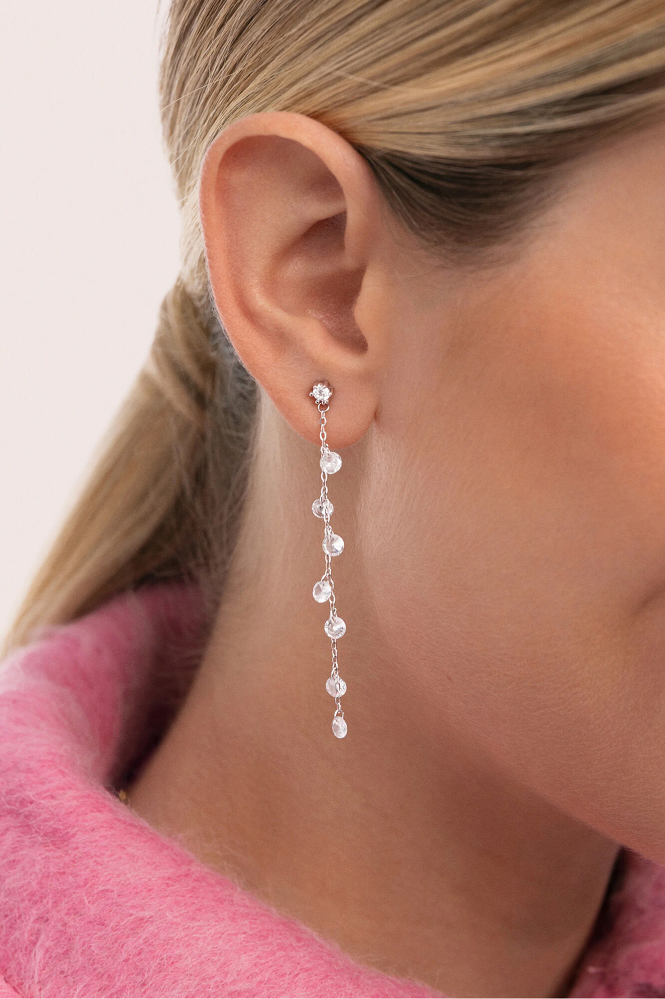 Singularu Ohrringe Long Spark Silber