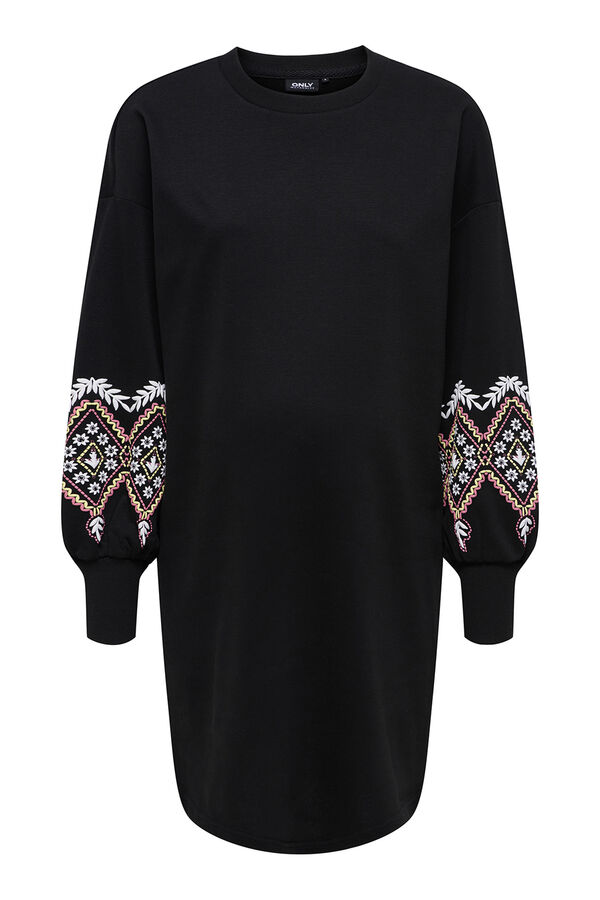 Only Maternity Vestido curto de manga manga para maternity preto