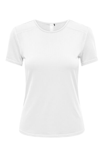 Womensecret Kurzarm-Shirt, eng anliegend Weiß