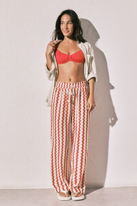 Women'secret Printed textured long trousers