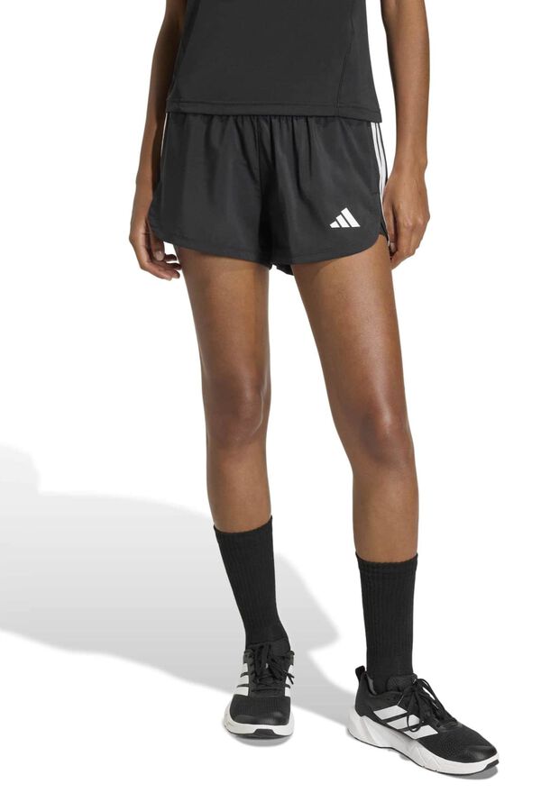 Adidas Short deportivo malla 3 bandas Pacer negro