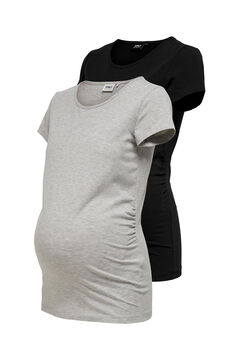 Womensecret Pack of two maternity T-shirts noir