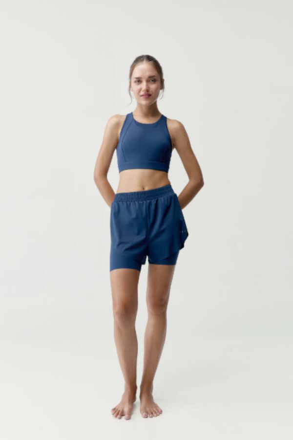 Born Living Yoga Marineblaue Sport-Shorts BIKILA Blau