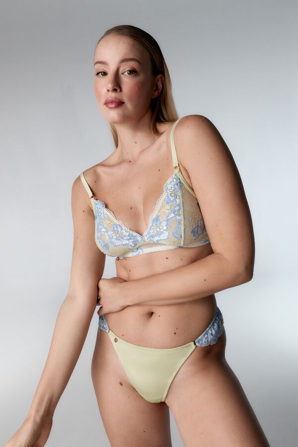 Black Limba Muse Brazilian panty green