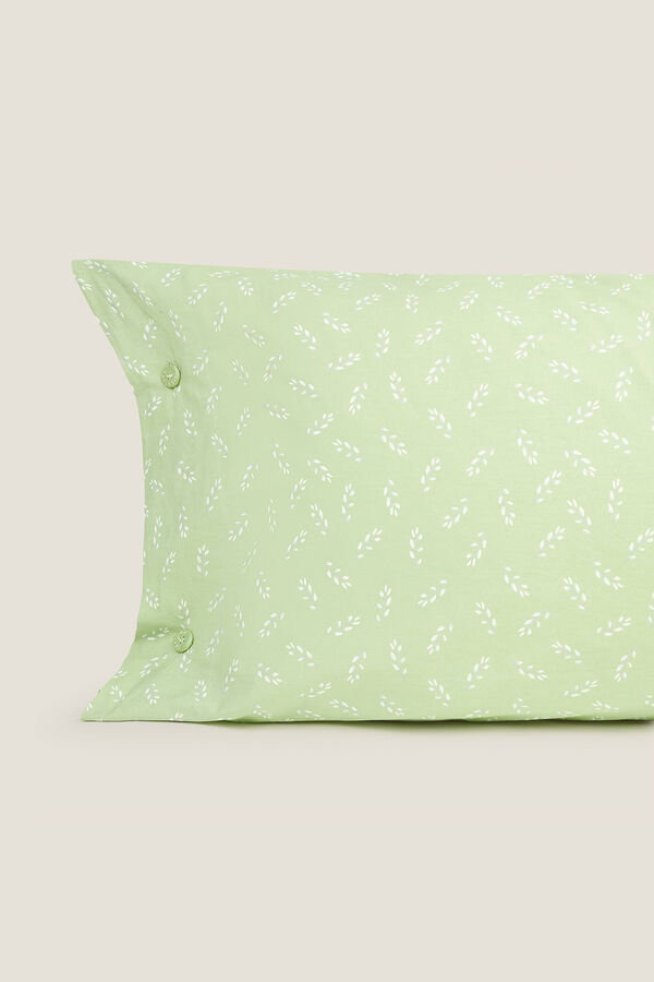 Womensecret 2-pack leaf print cotton Set of two pillowcase Kaki