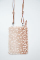 Women'secret Animal print faux fur phone case nude