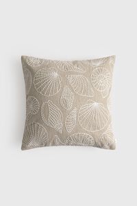 Textura Funda coj&iacute;n algod&oacute;n bordados marinos