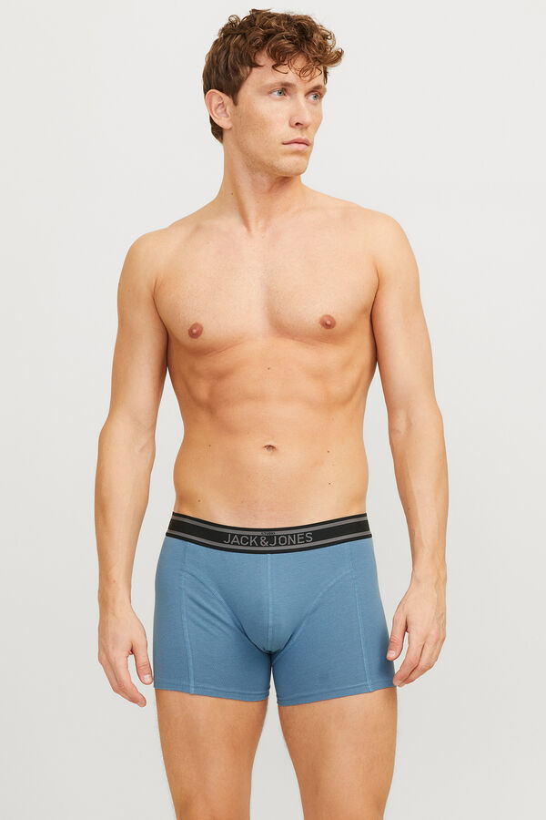 Jack & Jones Pack 3 b&oacute;xers estampados negro