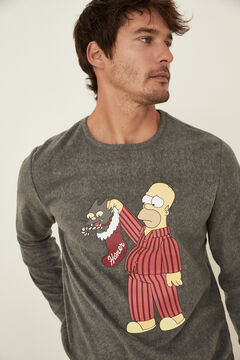 Womensecret Pyjama Homer Fleece grau Grau