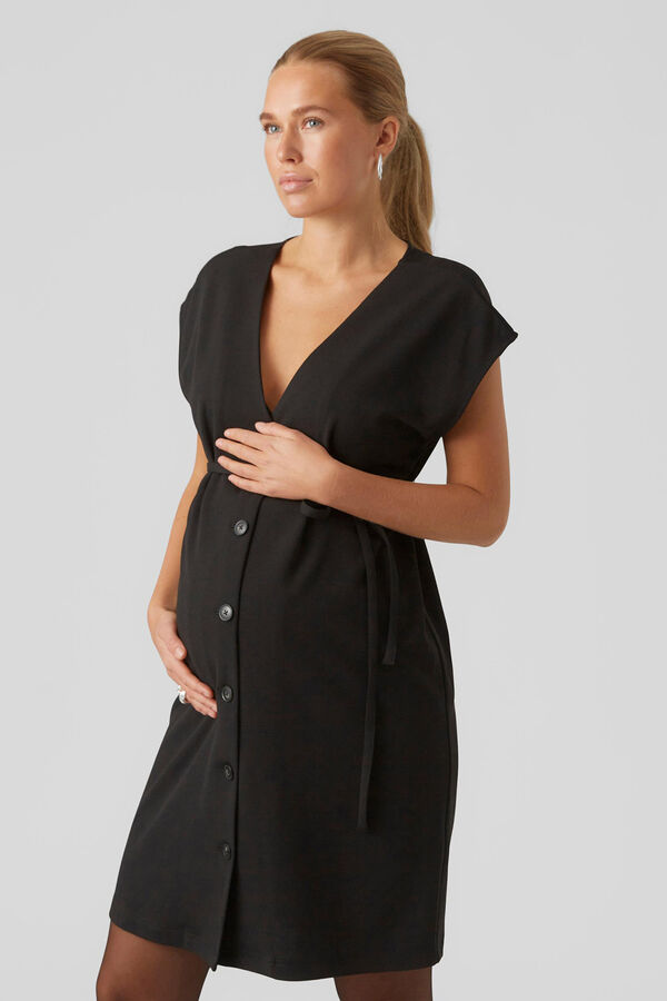 Womensecret Vestido curto estilo blazer maternity  preto