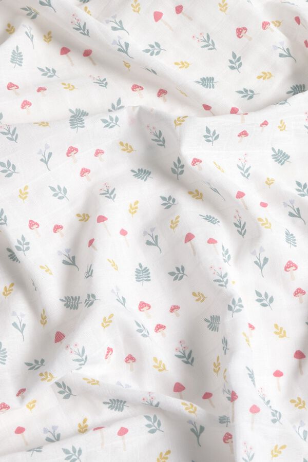 Textura Forest cotton gauze muslin white