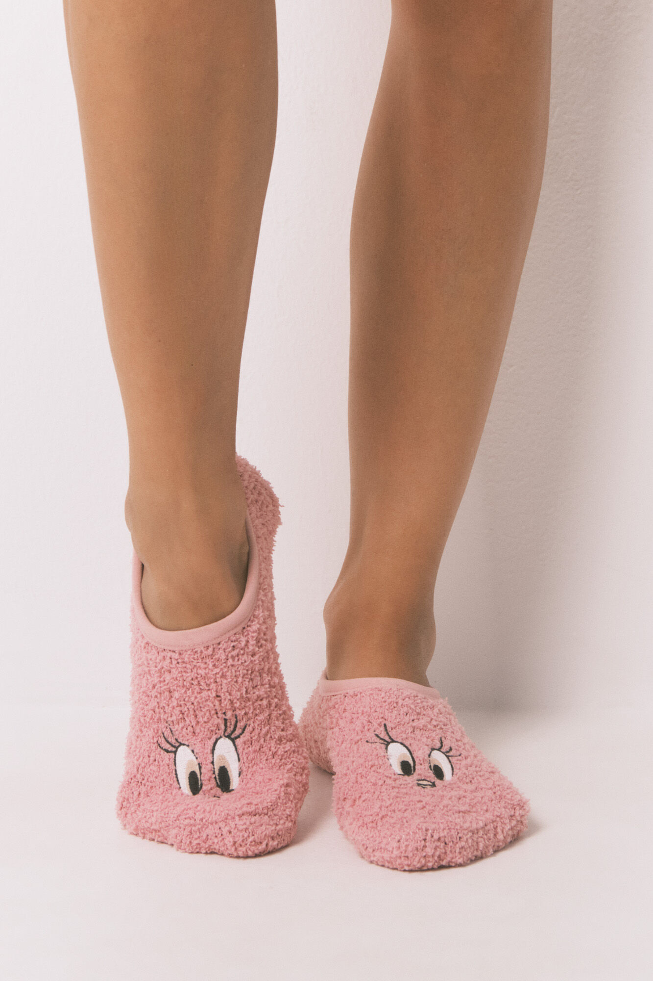 Women'secret Pink Tweety slip-on socks