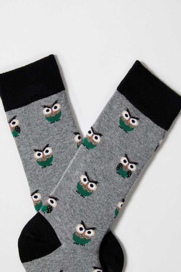 Besocks Owl high socks BESOCKS grey