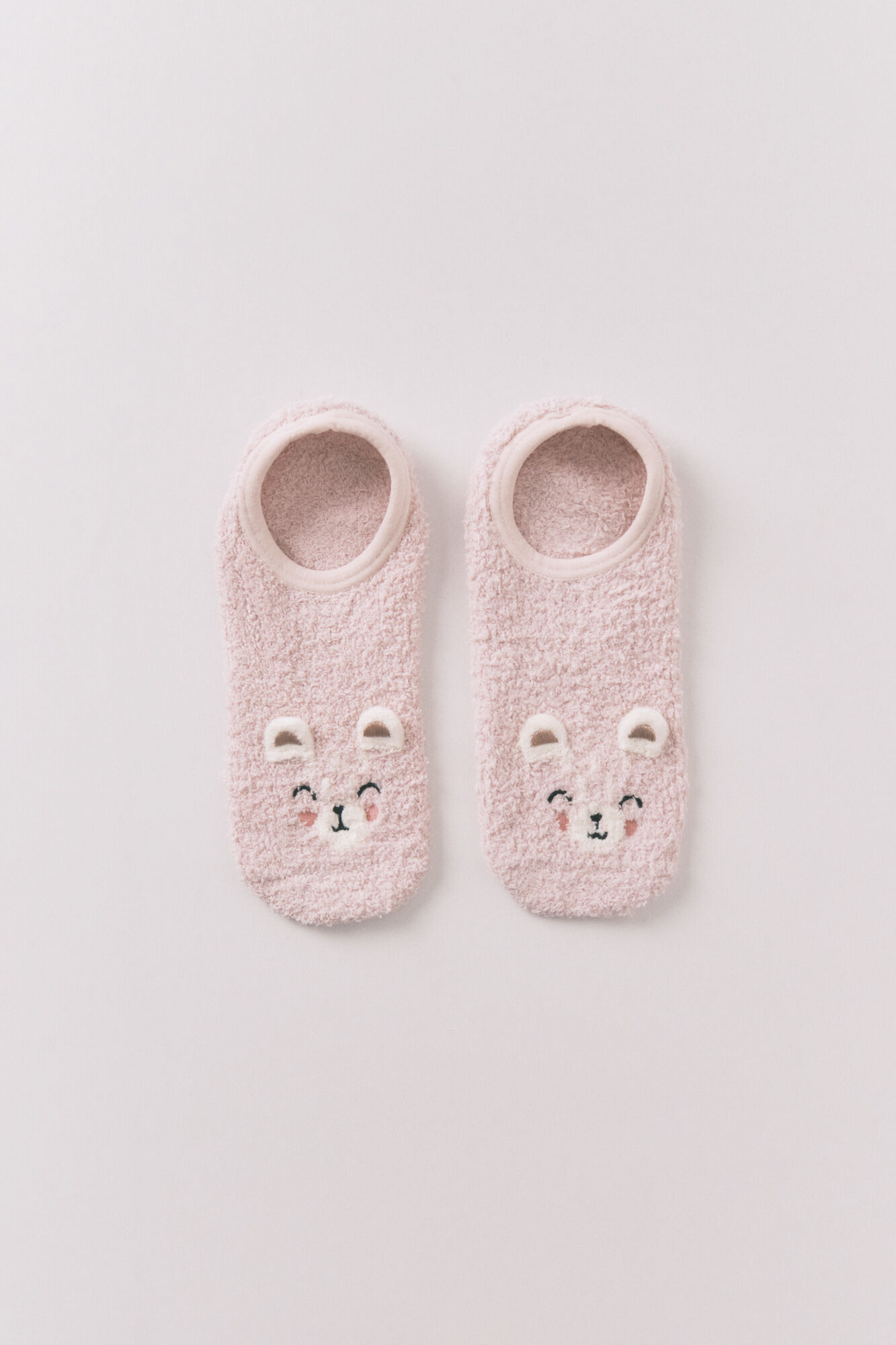 Women'secret Calcetines slip on osito rosa