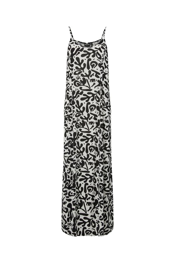 Pieces Robe longue &agrave; bretelles blanc